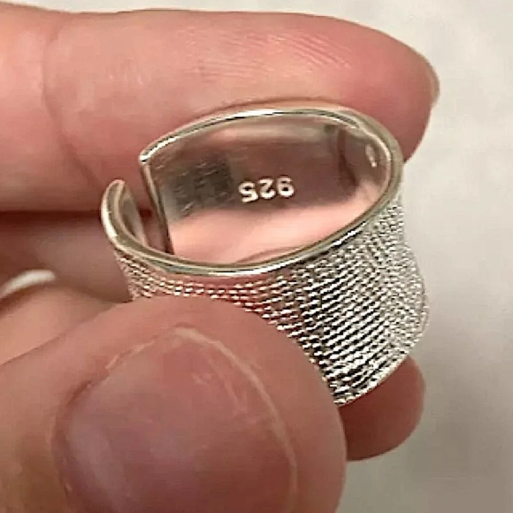 STERLING SILVER IRREGULAR TEXTURE RING